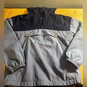GAP Kids Two-Tone Navy and Light Gray Pullover Jacket